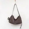 Bolsa tote de couro bovino fosco grande capacidade bolsa travesseiro bolsa de boliche feminina bolsa Boston ombro único bolsa para ir ao trabalho axila bolsa moderna