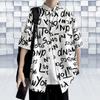 Camisa floral Super Fire para hombre, estilo retro de Hong Kong, holgada, de manga corta, para playa y moda.