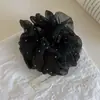Nuevo Pinza de Plátano Francesa de Doble Capa con Organza y Pedrería Brillante, Pinza Giratoria Versátil y de Alta Gama para la Parte Posterior de la Cabeza
