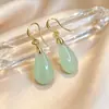 Nuevos Pendientes de Gancho de Gota de Agua Esmaltados Blancos Estilo Chino Nuevo de Gama Alta Moda Nuevo Estilo Pendientes de Temperamento de Moda Accesorios para Orejas