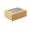 Caja de Avión de Papel Kraft Transfronteriza Jabón Artesanal Cartón con Ventana al por Mayor Mini Joyería Tarjeta Blanca Tarjeta Negra Caja Pequeña
