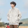 Jaqueta Casual Solta para Montanhismo de Primavera e Outono Jaqueta Outdoor de Secagem Rápida Masculina e Feminina Gola Vertical Roupa de Trabalho Impermeável Roupa para Carregar