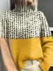Capa abrigo cárdigan suéter casual con estampado abstracto navideño nuevo transfronterizo de Amazon