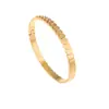 Pulsera de Acero Inoxidable para Uñas, Barro y Taladro, Pulsera de Moda y Elegante para Mujer, Pulsera de Acero de Titanio Chapada en Oro de 18 Quilates