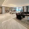 Decoraciones de pared de arenisca blanca y mármol para el vestíbulo, baldosas de suelo para villas personalizadas, cortes para mesas de comedor de sala de estar y paredes de fondo de baño