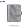 Europeo y Americano Retro Rfid Aleación de Aluminio Tarjetero Antirrobo Ranuras para Múltiples Tarjetas Billetera Fibra de Carbono Tarjetero para Tarjetas de Crédito de Negocios