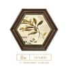 Pintura decorativa para comedor de restaurante americano, pintura colgante para entrada, fondo de sala de estar europeo, pintura mural hexagonal de flores y pájaros