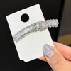 Pinza para el Cabello de Imitación de Concha de Lujo con Pedrería y Circonita, Pinza de Pato para Flequillo Lateral, Accesorio para el Cabello