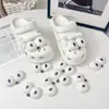 Charms para sapato Croc DIY corrente de pulseira de flor de pérola tridimensional flor de sapato estilo balé removível acessório de sapato decoração