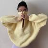 Suéter de Cuello Alto Transfronterizo Europeo y Americano para Mujer Otoño e Invierno 2026 Holgado Versátil Jersey de Punto Estilo Perezoso Camiseta Base para Ropa de Abrigo Mujer