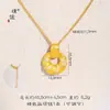 Conjunto de Joias Étnicas Xinxiang Banhado a Ouro com Brincos de Argola Torcidos Escovados Cravejados de Diamantes, Pingente e Nova Corrente para Clavícula Estilo Chinês