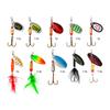 Juego de lentejuelas giratorias compuestas 10 colores spinner boca de caballo trucha mandarina señuelo de cebo biónico