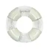 Flotador de natación de anillo con lentejuelas en bloques de color rosa y blanco, con asa, PVC engrosado para adultos, alta capacidad de carga, inflable