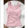 Camisola Azul Marino con Almohadillas en el Pecho para Mujer, Adecuada para Verano, Se Puede Usar como Ropa Interior o Exterior, Top sin Mangas, Sujetador Deportivo, Corte Ajustado, Hermoso Diseño en la Espalda