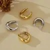 Aretes de Plata de Ley S925 Minimalistas de Moda para Mujer, Diseño Geométrico de Ola, Pendientes Versátiles de Alta Gama, Populares en Europa y América