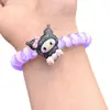 Cuerda para el pelo de línea telefónica Sanrio con purpurina transparente fresca de verano, cuerda para el pelo de dibujos animados ins linda, dulce, estilo estudiante