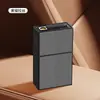 Estuche para Cigarrillos Transfronterizo con Encendedor de Carga Integrado, Diseño Creativo Portátil, Capacidad para 20 Cigarrillos, Tapa abatible Recargable, Resistente a la Presión, Estuche Impermeable para Cigarrillos