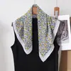 Pañuelo Cuadrado Pequeño 100% Algodón, Suave y Amigable con la Piel, Transpirable, Adecuado para Todas las Estaciones, Estilo Artístico, Pañuelo Decorativo Versátil, Bufanda para Cuello para Mujer