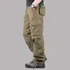 Pantalones Cargo de Moda para Hombre para Exteriores, Corte Holgado, Talla Grande, Pantalones Largos Multibolsillos, Pantalones Casuales de Pierna Recta de Moda, Duraderos y Lavables