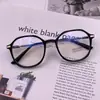 2053 Montura de Gafas Protectoras Redonda Irregular de Moda Montura Óptica Transparente Luz Azul Anti-Look Natural Herramienta para Fotografía Callejera