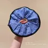 Estilo Meio Antigo Anel de Cabelo Xadrez Multicamadas Intestino Grosso Corda de Cabelo Novo Estilo 2025 Estilo Coreano Anel de Cabelo com Sensação de Alto Padrão Corda de Cabelo Acessórios de Cabelo