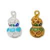 Prata Pura 999 Estilo Chinês Novo Estilo Chinês Esmalte Cabacinha Pingente Feito à Mão DIY Corda Trançada com Contas Acessórios para Colar Pulseira