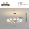 Lustre para Sala de Estar Minimalista Italiano Arte Criativa Anel Lâmpada Atmosférica Preta Vidro de Alto Padrão Feijão Mágico Lâmpada de Hall