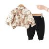 Traje de Camisa para Bebé Niño Primavera y Otoño 2025 Nuevo Casual Estilo de Niño Otoño Manga Larga Conjunto de Dos Piezas Moderno Entrega