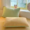 Funda de almohada de terciopelo de leche estilo blogger Ins, pieza única, invierno, engrosada, cálida, terciopelo de coral, funda versátil para núcleo de almohada, 48*74, artículo único