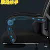 Silla giratoria de oficina, para jefe, gaming, reclinable, ajustable, con reposabrazos móviles, manijas y accesorios de soporte de nylon