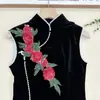 Estilo Antiguo Bordado Tridimensional Flor Cuentas Accesorios Hecho a Mano Lentejuela Parche Vestido Cheongsam Ropa Decoración Parche DIY