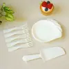 Faca Garfo Prato para Bolo de Aniversário de Alta Qualidade Conjunto de Pratos de Papel Plástico Faca Garfo para Bolo Descartável Conjunto Combinado Colorido Frete Grátis