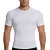 Camiseta masculina de secagem rápida transfronteiriça, top masculino de manga curta para comércio exterior europeu e americano, camiseta elástica para esportes ao ar livre, corrida, fitness