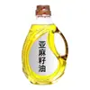 Aceite de Linaza, Prensado Físicamente, Botella de 1 Litro, Aceite de Linaza Prensado en Frío, Aceite Comestible, Especialidad de Ningxia, Sin OGM, Ácido Linolénico