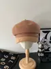 Chapéu Octogonal para Mulheres, Outono e Inverno Retrô Britânico, Circunferência da Cabeça Grande, Chapéu de Boina de Lã, Boina de Inverno Versátil que Faz o Rosto Parecer Menor