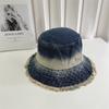 Sombrero de vaquero lavado nuevo 2024 para mujer, sombrero de protección solar para viajes al aire libre de primavera y otoño, sombrero de pescador desgastado retro para hombre