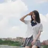 Jk Raíz de Pluma Gigante Corbata Corbata Color Sólido Estudiante Femenina Foto de Graduación Ropa Académica rojo vino Estilo Universitario Cuello Lazo