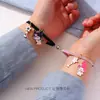 Cuerda de mano de banda de goma pequeña Viento Rojo de Internet pulsera de pareja un par de atractivas cuerdas para la cabeza de niñas cuerda para el pelo Viento Rojo de Internet amor magnético