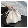 Bolso bandolera plisado portátil, informal, de invierno, coreano, de color sólido, pequeño, fresco y sencillo, de este año 2024