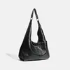 Bolso Hobo Minimalista, Bolso de Hombro Estilo Vintage con Acentos de Ojal Circular, Bolso de Axila Coreano de Gran Capacidad, Bolso Tote de Cuero Relajado