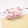 Estojo Transparente Portátil para Lentes de Contato Desenho Animado Caixa Fofa Estilo Ins Caixa de Armazenamento de Óculos Girly Heart de Alta Qualidade