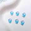 Nuevas decoraciones coloridas, translúcidas y pequeñas de caballitos de mar para uñas, con animales de dibujos animados del mundo submarino, tachuelas para uñas y adornos de resina