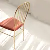 Venta al por mayor Silla de Maquillaje Nórdica de Diseño Simple Moderno de Lujo Ligero Retro Terciopelo Holandés Tocador Respaldo Silla de Comedor