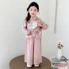 Novo Estilo Chinês Dinastia Han Meninos e Meninas Estilo Chinês Trajes de Primavera e Outono Crianças do Jardim de Infância Trajes para o Festival do Meio do Outono e Dia Nacional Trajes de Performance