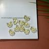 Cristal Amarillo Pixiu Cubo de Azúcar Lazo de Durazno Doble Punta Superficie Cortada Accesorios de Tallado DIY Versátil Cristal de Imitación