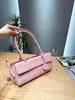 Directamente del fabricante: Bolso tipo baguette con estampado de lichi color burdeos, Nuevo 2026, Bolso de mano acolchado vintage versátil para mujer