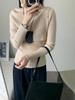 Chaleco de Diseño con Sentido de Estilo Coreano de Dos Piezas, Suéter Base para Mujer Otoño e Invierno Nuevo, Versátil, Adelgazante, de Manga Larga, Moderno