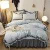 Origem Nantong jardim secreto explosões renda preta conjunto de quatro peças estilo princesa saia de cama 1.5/1.8m cama uma geração de cabelo