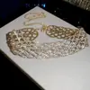 Collar de Borlas de Pedrería Ultra Brillante Europeo y Americano con Perlas, Cadena para Clavícula de Nicho de Lujo Ligero, Accesorio de Fiesta de Alta Gama a la Moda