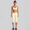 Conjunto de ropa interior deportiva transfronteriza con hermoso top de yoga halter de espalda, shorts de running y fitness de secado rápido, conjunto de yoga